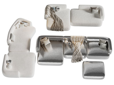 现代多人沙发3d模型 现代多人沙发