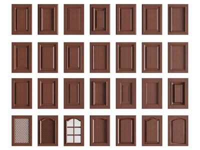 现代中古实木柜门3d模型 现代中古实木柜门