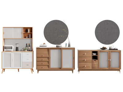 北欧玄关柜 餐边柜3d模型 北欧玄关柜 餐边柜