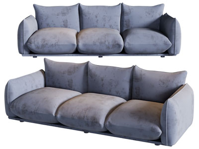 现代多人沙发3d模型 现代多人沙发