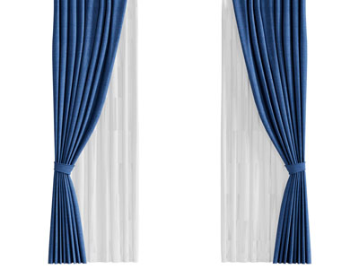 现代窗帘窗纱3d模型 现代窗帘窗纱