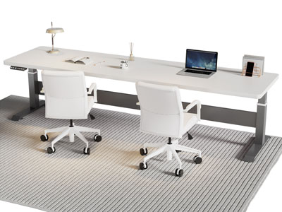 现代办公桌椅组合3d模型 现代办公桌椅组合