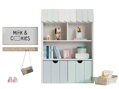 现代儿童家具 书柜