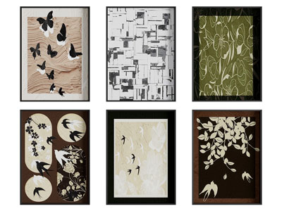 法式装饰挂画3d模型 法式装饰挂画