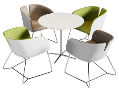 现代商务洽谈休闲桌椅组合3d模型 现代商务洽谈休闲桌椅组合