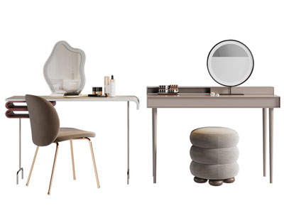 现代化妆 梳妆台3d模型 现代化妆 梳妆台