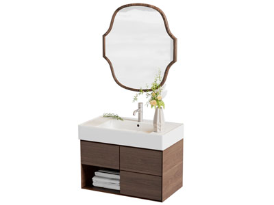 现代洗手台 镜子 浴室柜