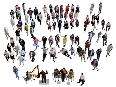 现代男人 女人 多人 人物3d模型 现代男人 女人 多人 人物