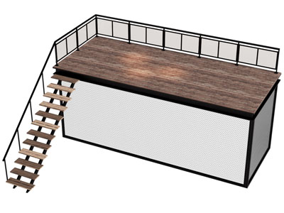现代金属楼梯3d模型 现代金属楼梯