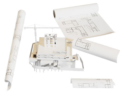 现代平面设计图 施工图 建筑施工工地