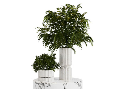 现代陶瓷花瓶花卉3d模型 现代陶瓷花瓶花卉