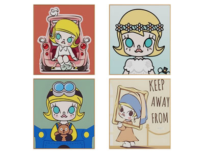 现代卡通娃娃装饰挂画3d模型 现代卡通娃娃装饰挂画