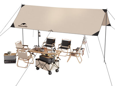 现代天幕 户外折叠餐桌椅组合3d模型 现代天幕 户外折叠餐桌椅组合