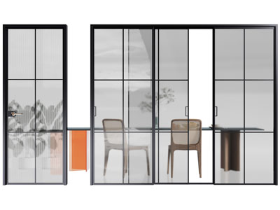 现代玻璃推拉门 平开门
