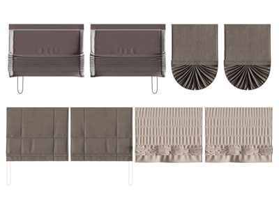 现代罗马帘 布帘 拉帘3d模型 现代罗马帘 布帘 拉帘