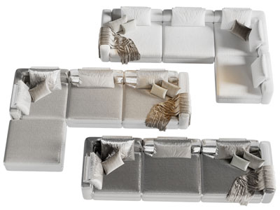 现代转角多人沙发3d模型 现代转角多人沙发