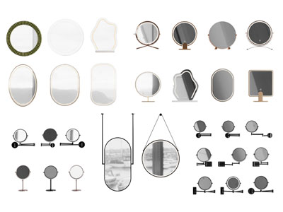 现代卫浴镜子 墙饰挂件