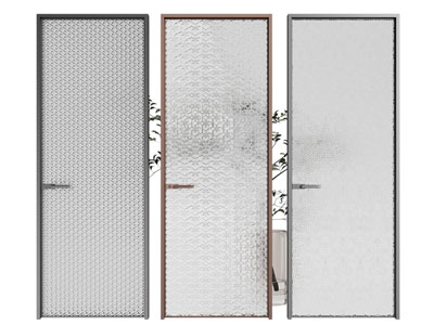 现代花纹玻璃平开门 房门