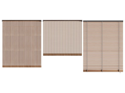 现代竹帘 卷帘 拉帘3d模型 现代竹帘 卷帘 拉帘