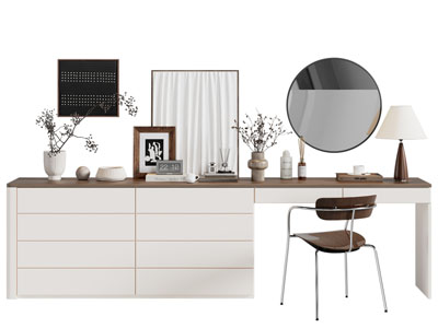 现代化妆 梳妆台 玄关柜3d模型 现代化妆 梳妆台 玄关柜