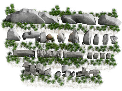 现代景观石头 假山 岩石