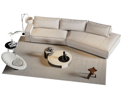 现代异性多人沙发 茶几组合