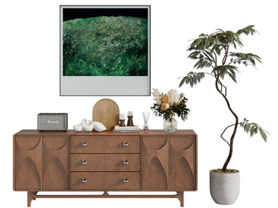 现代中古玄关柜 边柜3d模型 现代中古玄关柜 边柜