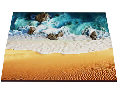 现代海洋沙滩地形展台3d模型 现代海洋沙滩地形展台