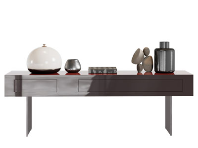 现代电视柜 摆件组合