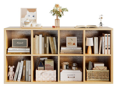 现代实木矮柜 书柜