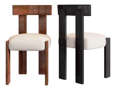 侘寂风休闲椅子 餐椅