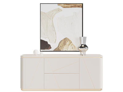 现代轻奢玄关柜 边柜 挂画3d模型 现代轻奢玄关柜 边柜 挂画