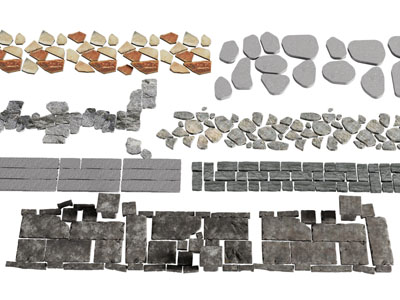 现代石板路 青石板汀步 道路