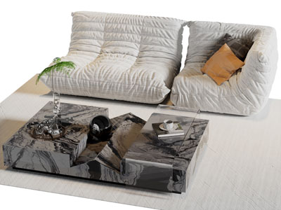 现代懒人沙发 茶几组合