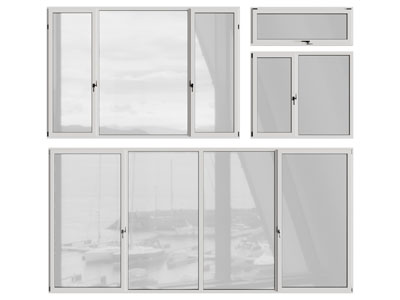 现代平开窗户 阳台窗