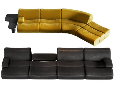 现代异形多人沙发3d模型 现代异形多人沙发