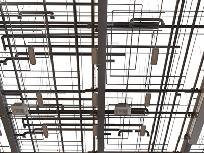 现代管道天花吊顶