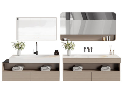 现代洗手台 镜柜 浴室柜