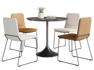 现代休闲洽谈商务桌椅组合3d模型 现代休闲洽谈商务桌椅组合