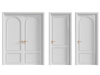 现代奶油风双开门 平开门 木门 房门