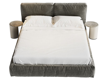 现代双人床 床头柜