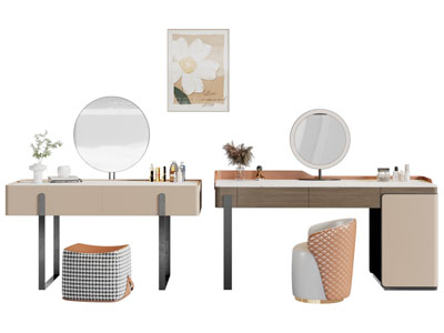 现代化妆 梳妆台3d模型 现代化妆 梳妆台