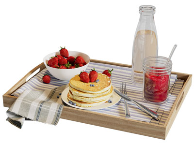 现代托盘 水果食物 饮料