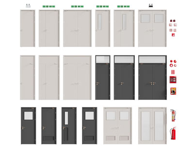 现代消防门 防火门 平开门 双开门 消防设备