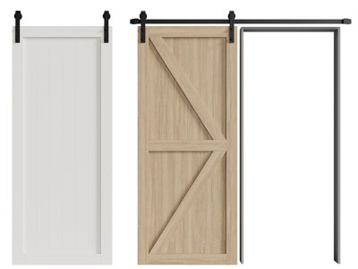 北欧实木谷仓门 推拉门 木门 房门