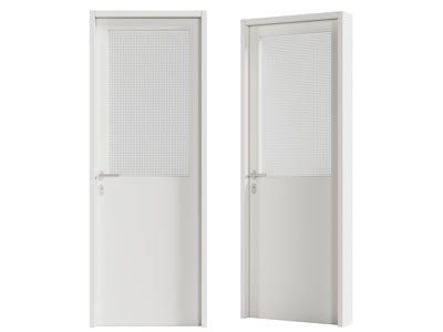 现代玻璃房门 平开门