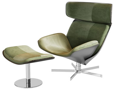 现代休闲椅子 脚踏