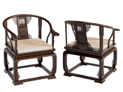 中式扶手椅子 圈椅