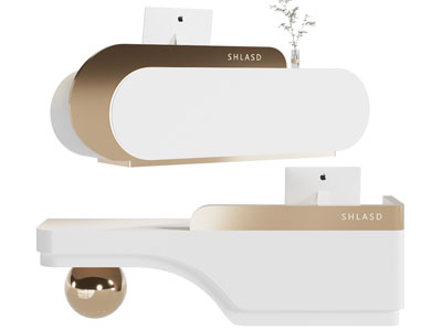 现代前台接待台3d模型 现代前台接待台