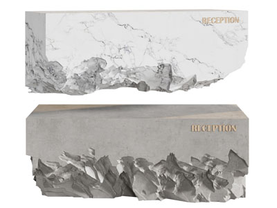 现代前台接待台3d模型 现代前台接待台